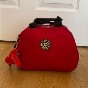 Kipling small red round handbag